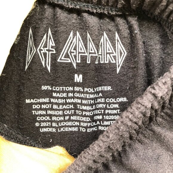 Def Leppard Jogger Sweatpants Womens M Black High Rise Graphic - Picture 6 of 9